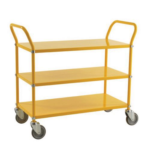 Lichtgekleurde trolley 3 plateaus 250 kg