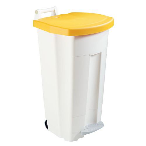 Poubelle agroalimentaire mobile à pédale - 90 L