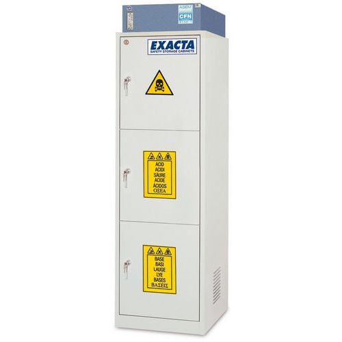 Veiligheidskast met geïntegreerde filtering - 1 dichte deur met plateaus - Exacta