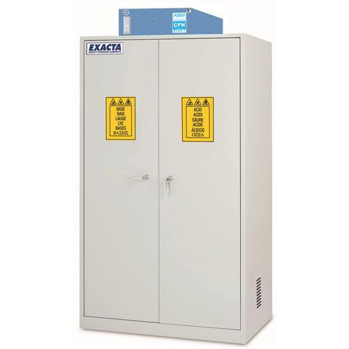 Armoire de sécurité à filtration intégrée - Porte pleine étagères - Exacta