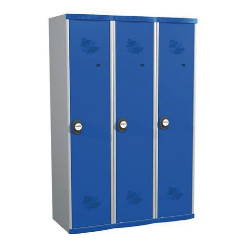 Vestiaire 3 colonnes Seamline Optimum® 400 mm sur socle - Acial
