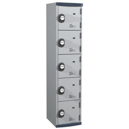 Vestiaire 5 cases Seamline Optimum® - 1 colonne 400 mm socle - Acial