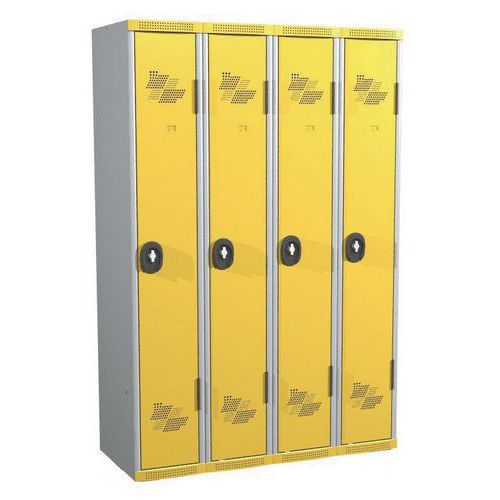 Vestiaire 4 colonnes Seamline Optimum® Largeur 300 mm sur socle- Acial