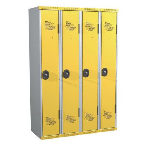Garderobekast 4 kolommen Seamline Optimum® - kolombreedte 300 mm - op sokkel - Acial