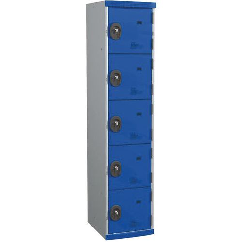 Vestiaire 5 cases Seamline Optimum® - 1 colonne 400 mm socle - Acial