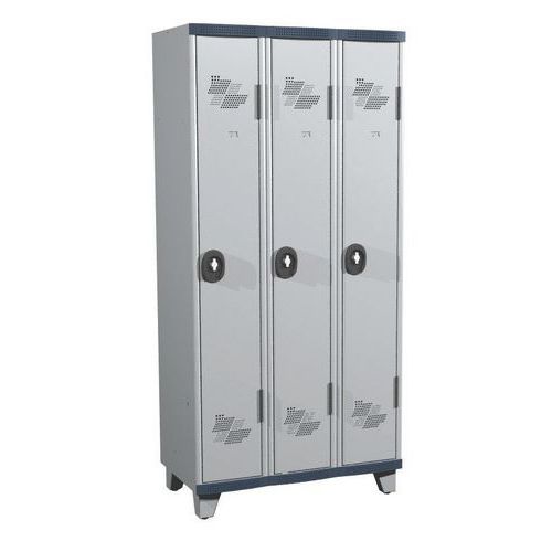 Garderobekast 3 kolommen Seamline Optimum® - kolombreedte 300 mm - op poten - Acial
