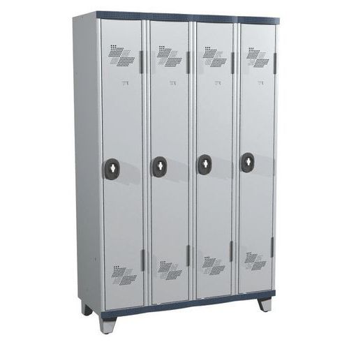 Garderobekast 4 kolommen Seamline Optimum® - kolombreedte 300 mm - op poten - Acial