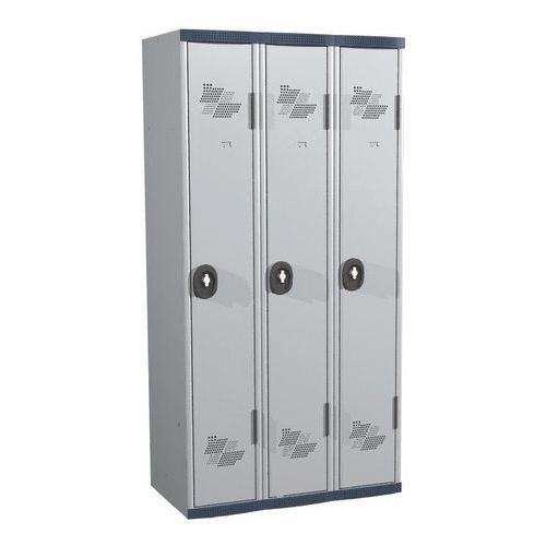 Vestiaire 3 colonnes Seamline Optimum® Largeur 300 mm sur socle- Acial