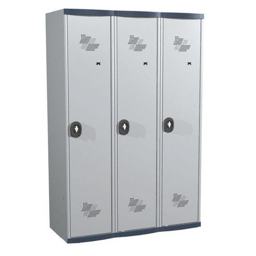 Vestiaire 3 colonnes Seamline Optimum® 400 mm sur socle - Acial