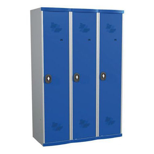 Garderobekast 3 kolommen Seamline Optimum® - kolombreedte 400 mm - op sokkel - Acial