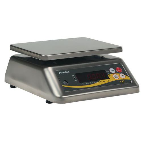Waterdichte weegschaal van rvs, Geijkt: nee, Type weegschaal: Compacte, Weegvermogen: 30 kg