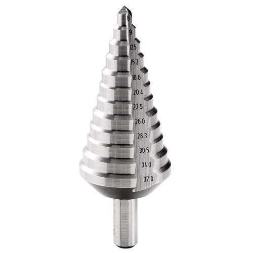 Getrapte boren, Max. boordiameter: 37 mm, Min. boordiameter: 6 mm, Lengte: 100 mm, Type nr.: 678014