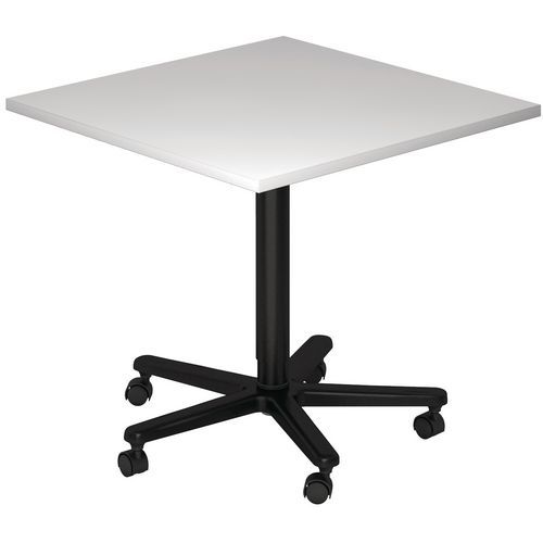 Verrijdbare tafel, in hoogte verstelbaar, Hoogte: 72 cm, Breedte: 80 cm, Vorm: Vierkant