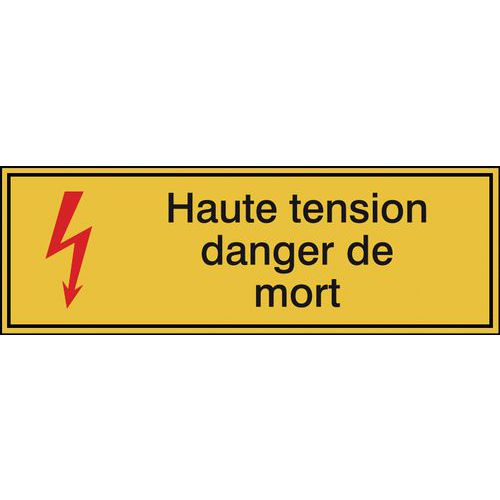 Waarschuwingsbord - Levensgevaarlijke hoogspanning - Hard
