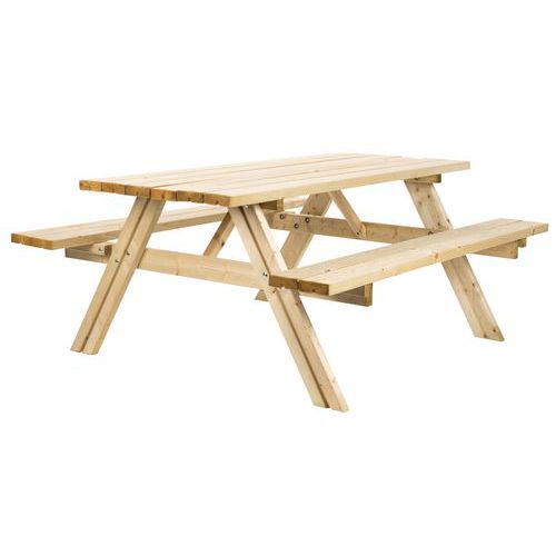 Klassieke picknicktafel licht 74 kg - Manutan