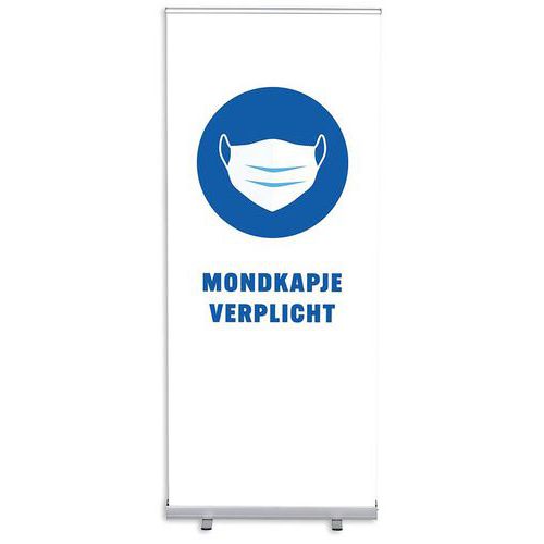 Roll-Banner Budget 85 Complete Set Mondkapje Verplicht