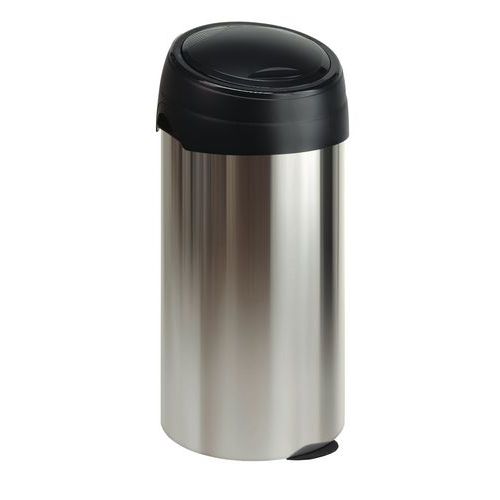 Ronde afvalbak met touchdeksel - 60 ltr - Vepabins