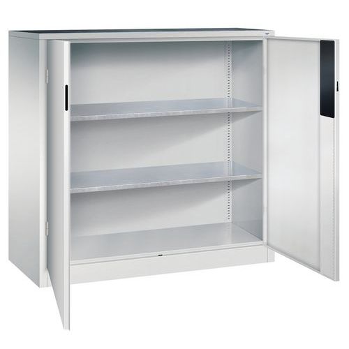 Armoire à portes battantes pour charges lourdes - 2 tablettes