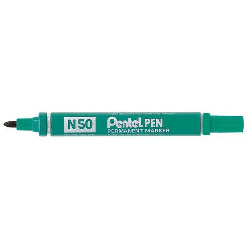 Marqueur permanent N50 - Pointe ogive - À capuchon - Pentel