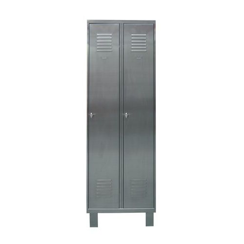 Vestiaire inox 1 à 3 colonnes - Industrie propre - Sur pieds