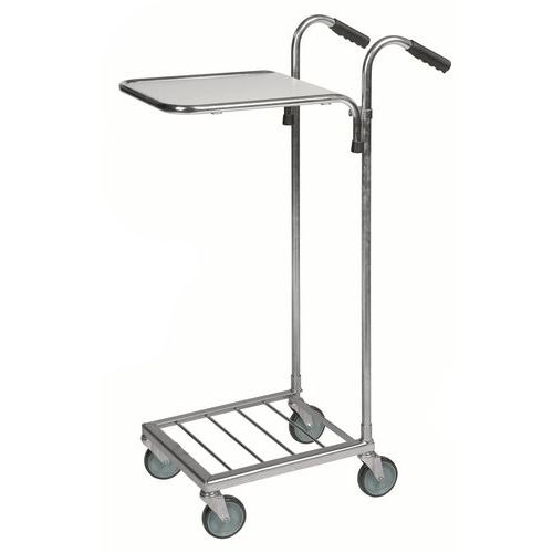 Minitrolley - 1 plateau - 2 wielen met rem - KONGAMEK