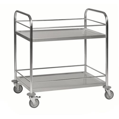 RVS trolley met 2 plateaus KM60357 - Kongamek