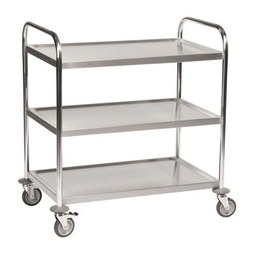 RVS trolley met 3 plateaus KM60355 - Kongamek