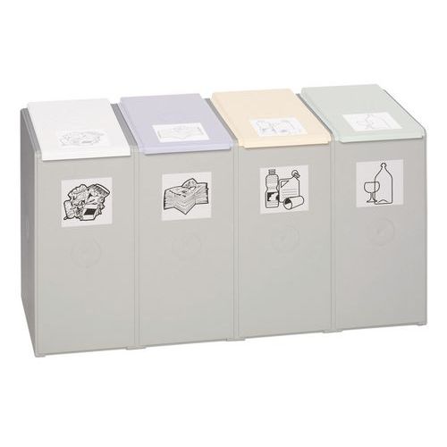 Kunststof recyclingmodule - Capaciteit 1, 2, 3 of 4 x 40 l