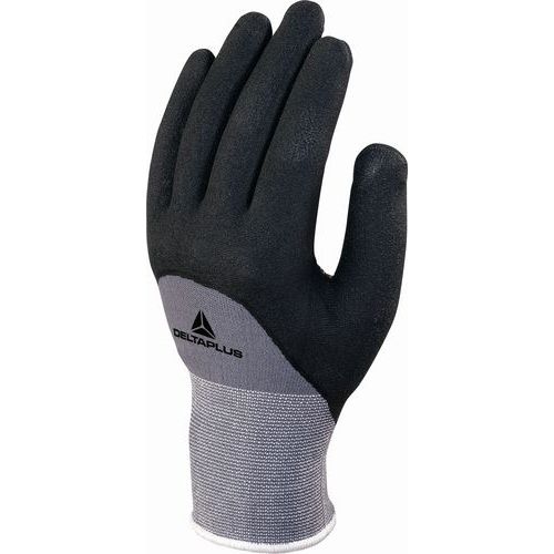 Handschoen Polyamide Spandex Nitril maat 15 Grijs-Zwart