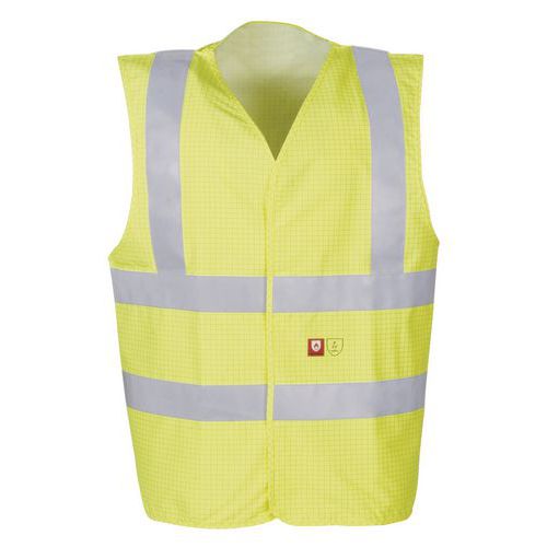 Veiligheidsvest met hoge zichtbaarheid, brandwerend en antistatisch Hellissan