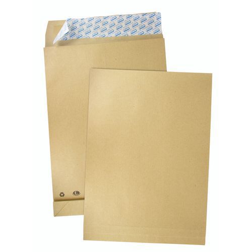 Envelop van kraftpapier bruin 120 g - Met kleppen van 3 cm - Pakket van 50