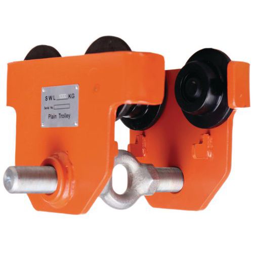 Loopkat, Max. belasting: 2000 kg, Min. flensbreedte: 160 mm, Max. flensbreedte: 305 mm, Voor takel: Manueel