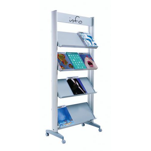 Présentoir mobile - Aluminium - Paperflow Présentoir mobile - Aluminium - Paperflow