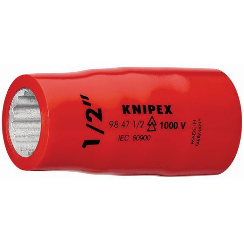 Dop voor ratel (dubbele zeskant) met binnenvierkant 1/2'' - Knipex