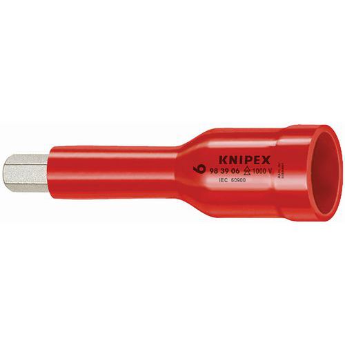 Dop voor ratel (dubbele zeskant) met binnenvierkant 1/2'' - Knipex