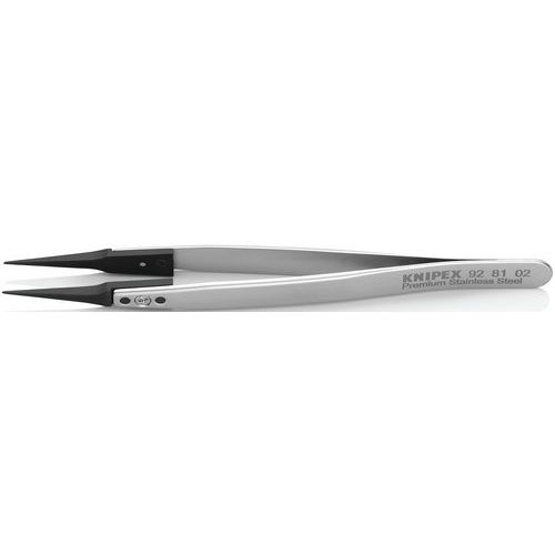 Pincet met verwisselbare punten ESD 130 mm, Lengte: 13 cm, Type tuit: Fijn, Materiaal: Staal, Gewicht: 17 g