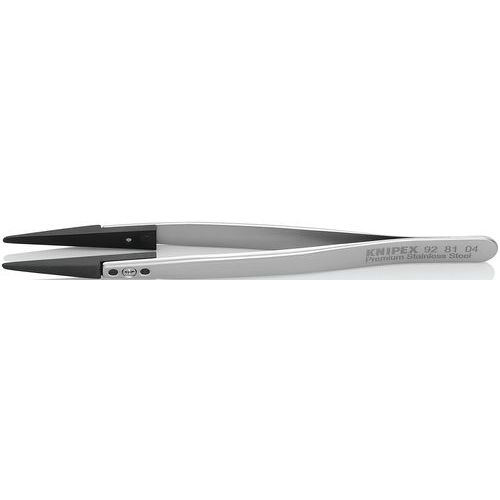 Pincet met verwisselbare punten ESD 130 mm, Lengte: 13 cm, Type tuit: Breed, Materiaal: Staal, Gewicht: 17 g