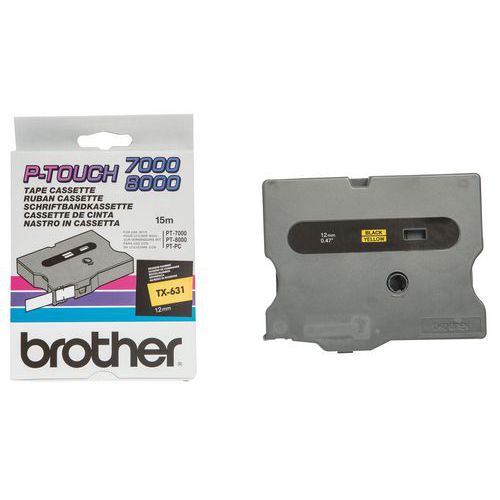 Labelcassettes voor labelprinters Brother - Breedte 12 mm