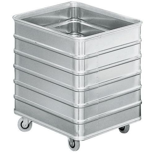 Wagen zonder deksel met aluminium wanden