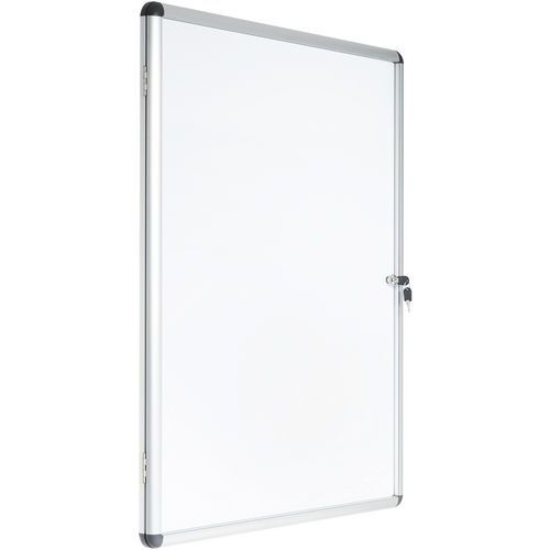 Binnenvitrine Manutan Expert 1 deur - Aluminium achterwand