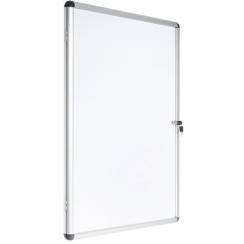 Binnenvitrine Manutan Expert 1 deur - Aluminium achterwand