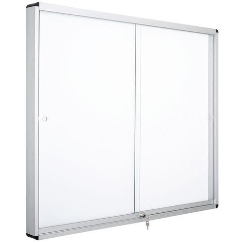 Binnenvitrine 2 deuren - aluminium achterwand - Manutan Expert