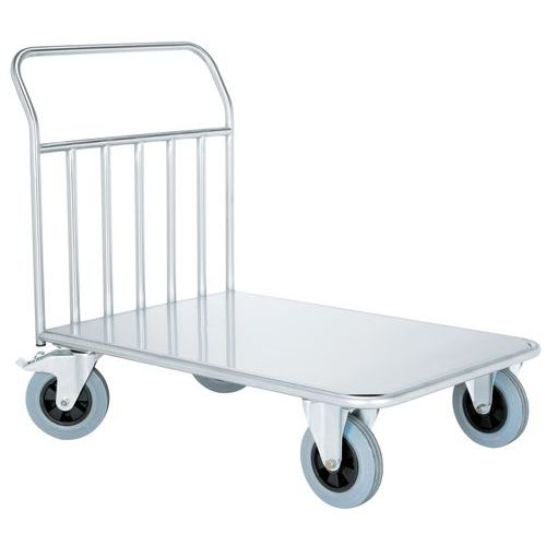 Chariot inox à dossier fixe - Capacité 500 kg