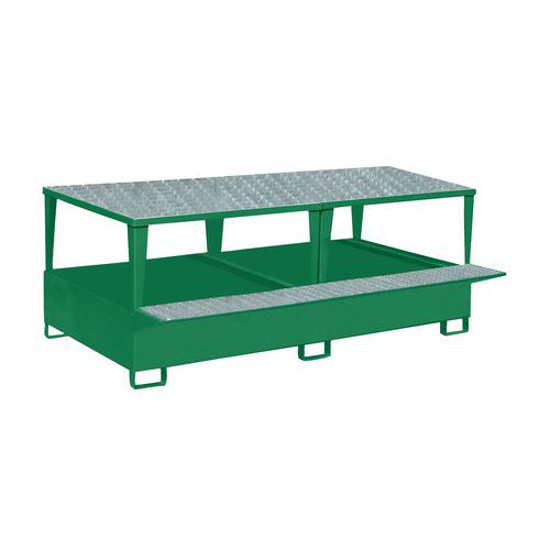 Bac de rétention en acier à rehausse 1050 L - Sameto Technifil