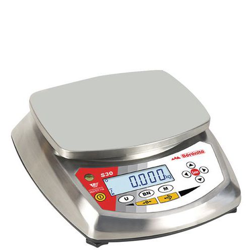 Compacte RVS weegschaal - Weegvermogen 6 tot 30 kg