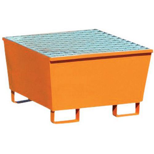 Conische stalen opvangbak 220 l - 1 vat - Manutan Expert