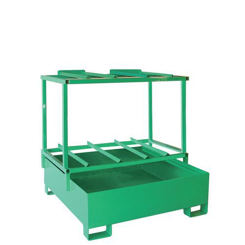 Horizontale metalen opvangbak - 440 l - Sameto Technifil