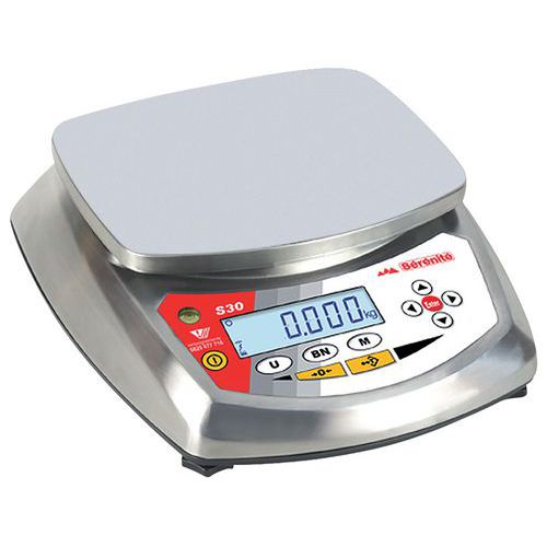 Compacte RVS weegschaal - Weegvermogen 6 tot 30 kg