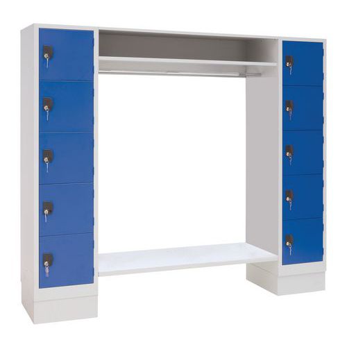 Vestiaire multicases penderie ouverte Modulo 1 à 2 colonnes - Manutan Expert