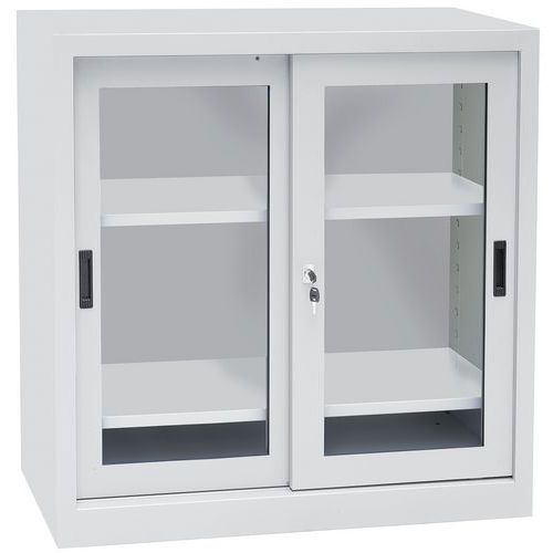 Lage kast met schuifdeuren CH - breedte 100 cm - Manutan Expert